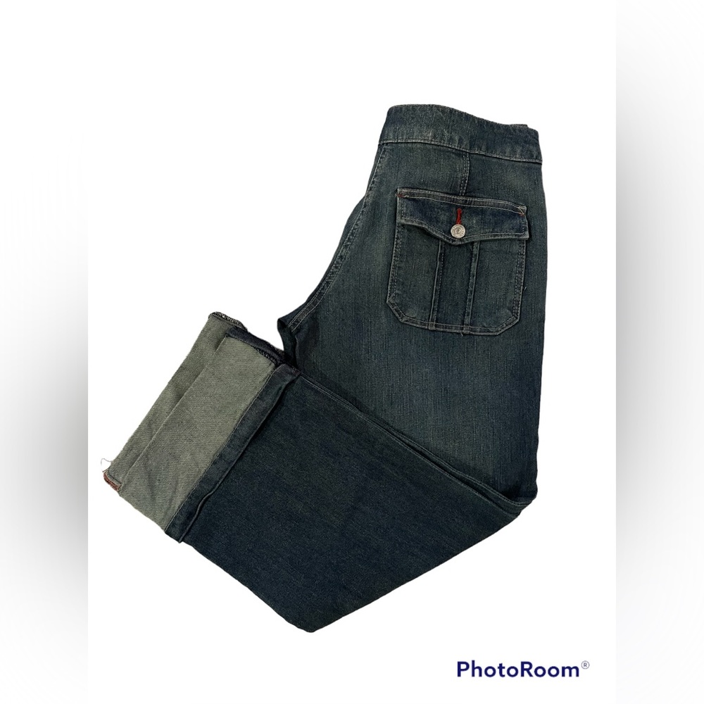 Y2K The Limited Vintage Crop Cuffed Jeans Sz 10 - Picture 2 of 6